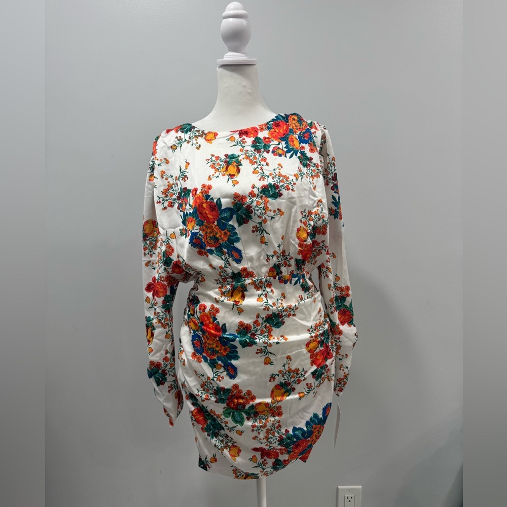 For Love And Lemons White Floral Long Sleeve Dress